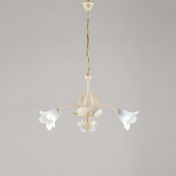 Be Light Lampadario piccolo classico con struttura in metallo e diffusori in vetro Olga