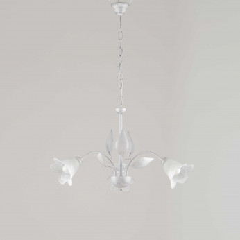 Be Light Lampadario piccolo classico con struttura in metallo e diffusori in vetro Olga
