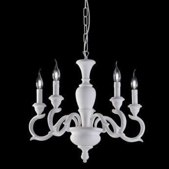 Bonetti Illumina Lampadario in stile classico in legno 5 luci Fiorenza