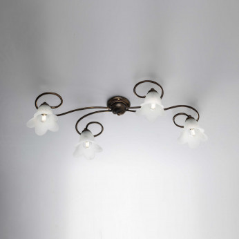 Be Light Illuminazione da soffitto media dalle linee classiche diffusori in vetro Alice