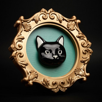 Blogo Cornice rotonda barocca in resina Pippo Green Frame