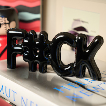 Blogo Soprammobile in ceramica con scritta Fuck F#ck