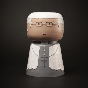 Blogo Vaso grande in resina dal design moderno Pope Icons