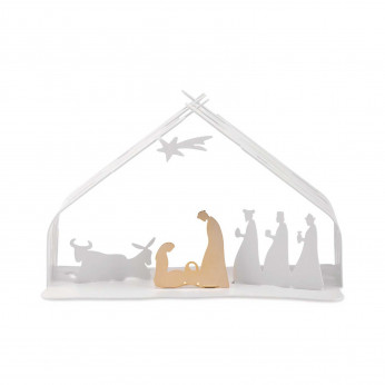 Alessi Presepe in acciaio da collezione "Bark Crib" 