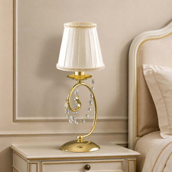 Bonetti Illumina Abat-jour classica in metallo con strass con cristalli Magda