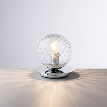 Bonetti Illumina Abat-jour da comodino in metallo con diffusore in vetro dal design moderno Armonia