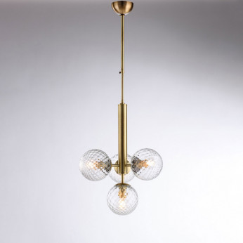 Bonetti Illumina Lampadario in metallo con diffusori in vetro dal design moderno Armonia