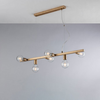 Bonetti Illumina Lampada a sospensione moderna media con struttura in metallo Fabian
