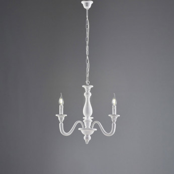 Bonetti Illumina Lampadario classico piccolo con 3 diffusori e struttura in legno regolabile Lucca