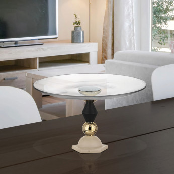 Bongelli Preziosi Alzata in marmorino con piano in vetro dal design elegante Liberty