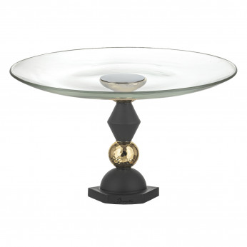 Bongelli Preziosi Alzata in marmorino con piano in vetro dal design elegante Liberty