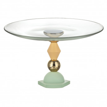 Bongelli Preziosi Alzata in marmorino con piano in vetro dal design elegante Liberty