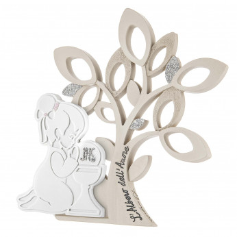 Bongelli Preziosi Bomboniera per comunione - Scultura da tavolo con albero della vita bambina L'Albero dell'Amore