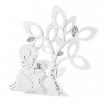 Bongelli Preziosi Bomboniera per comunione - Scultura da tavolo con albero della vita bambino L'Albero dell'Amore