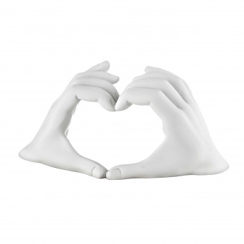 Bongelli Preziosi Bomboniera per matrimonio - Scultura in marmorino con mani con cuore grande