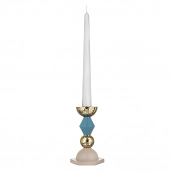 Bongelli Preziosi Candelabro basso in marmorino per una candela dal design elegante Liberty