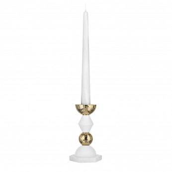 Bongelli Preziosi Candelabro basso in marmorino per una candela dal design elegante Liberty