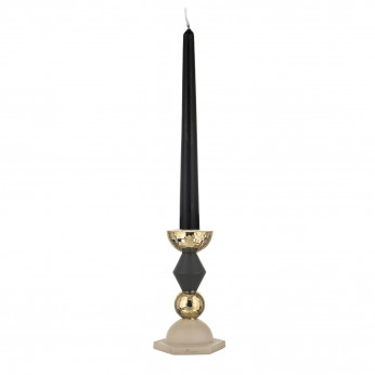 Bongelli Preziosi Candelabro basso in marmorino per una candela dal design elegante Liberty