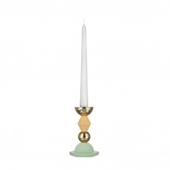 Bongelli Preziosi Candelabro basso in marmorino per una candela dal design elegante Liberty