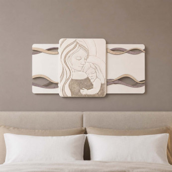 Bongelli Preziosi Capezzale contemporaneo per camera da letto con maternità su pannello in legno 