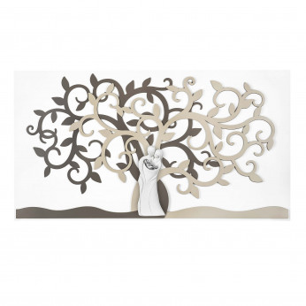 Bongelli Preziosi Capezzale grande in legno con sacra famiglia dal design moderno ed elegante Albero della Vita