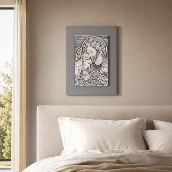 Bongelli Preziosi Capezzale quadro sacra famiglia moderno con pannello in legno 30x40 