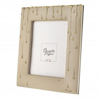Bongelli Preziosi Cornice portafoto in marmorino con decori a goccia design moderno ed elagante Rugiada