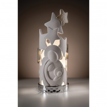 Bongelli Preziosi Lampada a led piccola con sacra famiglia e stelle 