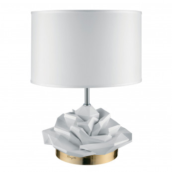 Bongelli Preziosi Lampada da tavolo dal design moderno con paralume in tessuto e PVC