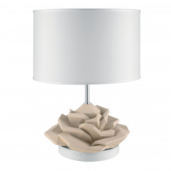 Bongelli Preziosi Lampada da tavolo dal design moderno con paralume in tessuto e PVC