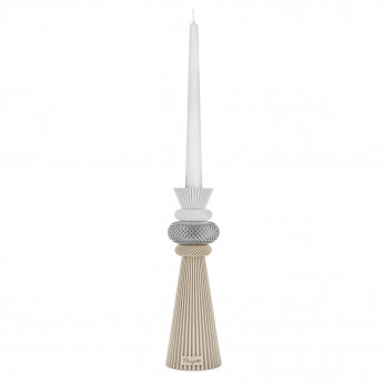 Bongelli Preziosi Portacandela alto in marmorino con decori geometrici dal design moderno Modular
