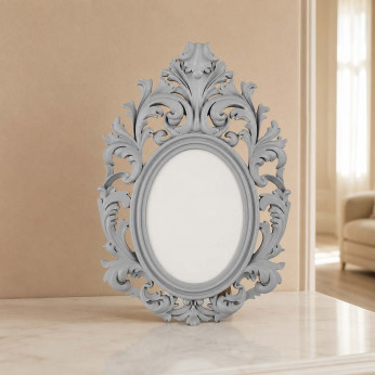 Bongelli Preziosi Portafoto da tavolo ovale barocco in marmorino dal design moderno ed elegante Barocco
