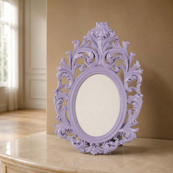 Bongelli Preziosi Portafoto da tavolo ovale barocco in marmorino dal design moderno ed elegante Barocco