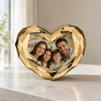 Bongelli Preziosi Portafoto grande con cornice in marmorino a forma di cuore