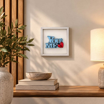 Bongelli Preziosi Quadretto con pannello in legno e scritta in marmorino You and Me