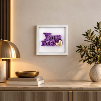 Bongelli Preziosi Quadretto con pannello in legno e scritta in marmorino You and Me