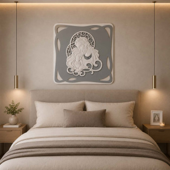 Bongelli Preziosi Quadro capoletto moderno per camera da letto con la Sacra Famiglia 62x62 