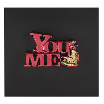 Bongelli Preziosi Quadro con pannello in legno e scritta in marmorino You and Me