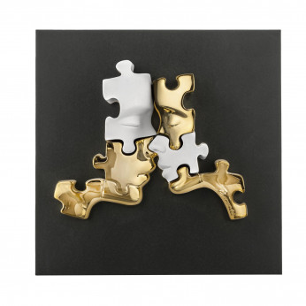 Bongelli Preziosi Quadro piccolo con pannello in legno e soggetto con visi in marmorino Puzzle