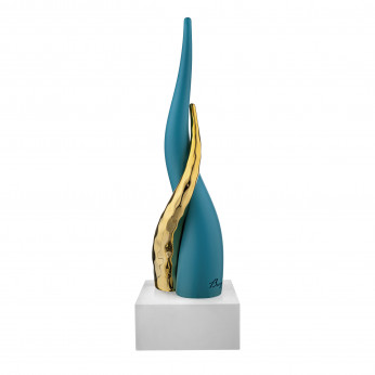 Bongelli Preziosi Scultura da tavolo grande con corni intrecciati e base bianca Corni