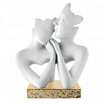 Bongelli Preziosi Scultura da tavolo grande in marmorino dal design moderno con coppia innamorati