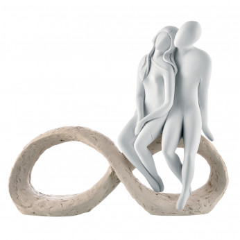 Bongelli Preziosi Scultura da tavolo grande in marmorino dal design moderno infinito coppia