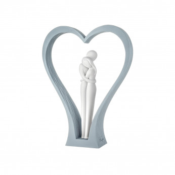 Bongelli Preziosi Scultura grande in marnorino con innamorati abbracciati Cuore