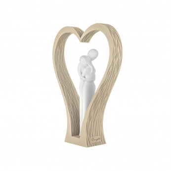 Bongelli Preziosi Scultura grande in marnorino con innamorati abbracciati Cuore