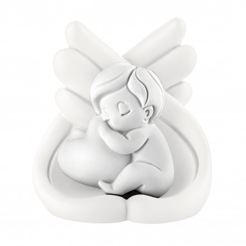 Bongelli Preziosi Scultura in marmorino con bambino che abbraccia un cuore
