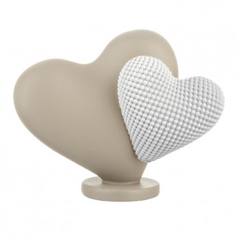 Bongelli Preziosi Scultura media con doppio cuore in marmorino Doppio Cuoricino