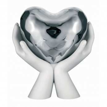Bongelli Preziosi Scultura moderna con mani che stringono un cuore piccolo