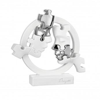 Bongelli Preziosi Scultura piccola in marmorino con visi Puzzle