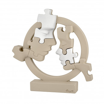 Bongelli Preziosi Scultura piccola in marmorino con visi Puzzle