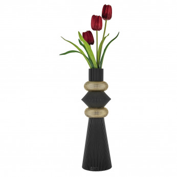 Bongelli Preziosi Vaso alto in marmorino con decori geometrici dal design moderno Modular